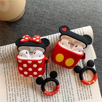 Micky For Air pod Accessories Silicone Soft Case Anti Shock Earphone Case for apple air pods