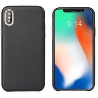 vegan leather phone case for iphone X XS shockproof real leather business back cover free sample custom brand logo and gift box