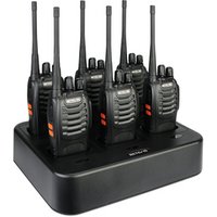 6Pack Retevis H777 Walkie Talkie 5W CTCSS/DCS UHF400-470MHz 16CH FM Two Way Radio with six way Rapid Charger