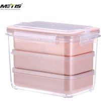 Metis Lunch Box Microwavable heated Meal Prep Containers 3 parts Plastic Divided Food Storage Container Boxes for Kids Adult