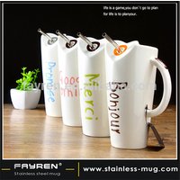 Porcelain Coffee Mug Straw