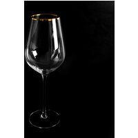 Gold rimmed custom personalized wine glass set with cheap price