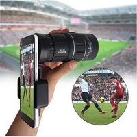 16x52 Telescope Monocular Hiking Concert Phone Camera Lens 10x Zoom Lens with Clip Universal For Samsung For iPhone Smartphones
