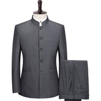 Slim Fit Chinese Collar Suit