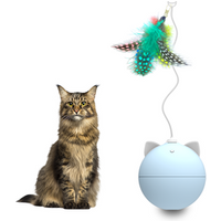 pet LED tumble interactive cat electronic toy, electronic ball, Cat teaser stick