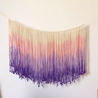 Boho Chic Bohemian Macrame Hand Woven Wall Hanging Tapestries Wall Art Home Decor Dorm Room Cotton Tapestry with Tassels