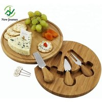 Eco Friendly Bamboo Cheese Board Cutlery Set
