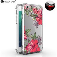 Floral design shockproof protective rugged TPU case for iPhone 6/7/8/7 plus/X/XR/XS Max transparent phone case print customised