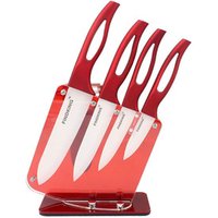 FINDKING Beauty Gifts Zirconia red handle Ceramic Knife with holder kitchen Set 3" 4" 5" 6" inch+ Peeler+Holder kitchen knife
