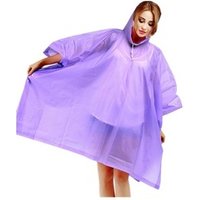 Colourful Disposable EVA Rain Poncho Hood
