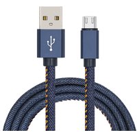 2019 Trending Micro USB Cable with Leather Buckle Jeans Micro USB Data Cable Phone Data Line for Android