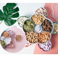 Flower Shape Rotary Snack Box 10 Compartments