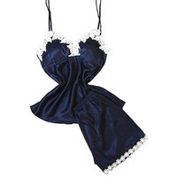 Satin Babydoll Nighty Lace Trim