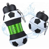 Silicone Football Collapsible Sport Water Bottle