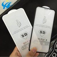Cheap Factory Price mobile films glass screen protector 5D 9H 0.3mm tempered screen protector for iphone 6 7 8 X XR