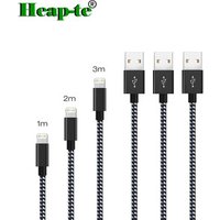 0.25m 1m 2m 3m 5V 2.1 Fast Charging USB Cable Nylon Braid Data Charger Cable for iPhone 7 8 support 12