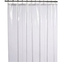 Mildew Resistant Anti-Bacterial PEVA Shower Curtain Liner, 72x72 Clear - Non Toxic, Eco-Friendly, No Chemical Odor, Rust Proof G