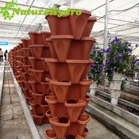 Plastic Hydroponic Stacked Pot Tower Garden