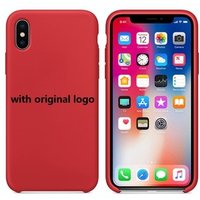 Factory high quality soft liquid silicon case logo for apple iphone xr xs, for iphone x case silicone original