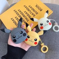 OEM custom for air pod Japan and South Korea super cute Pikachu shape 3D hand feel soft silicone for airpods case cartoon cover