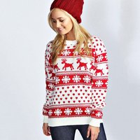Reindeer Snowflake Knit Christmas Jumper