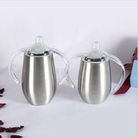 Stainless Steel Milk Cup Double Handle & Nozzle