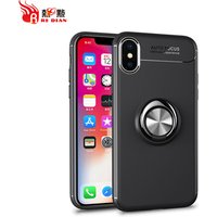 High quality shockproof magnetic phone case with ring holder for iphone 6 6s 7 8 X