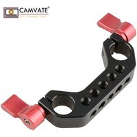 CAMVATE Quick Release Double 15mm Rod Clamp Support Rail System 1/4"-20 Thread Red Knob for DLSR Camera Rig Cage