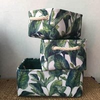 Amazon Hot selling Foldable Storage Boxes Bins for Home Organization, Set of 3 in Different Sizes fabric storage box