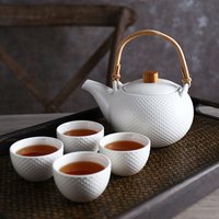 Blackish green and White Traditional design coffee cups tea set japanese porcelain tea set