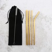 High-quality stainless steel drinking straws with free custom logo