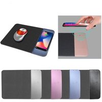 2019 Mobile Phone Qi Wireless Charger Charging Mouse Pad Mat PU Leather Mousepad For iPhone X 8 Plus Samsung S10 Note 9