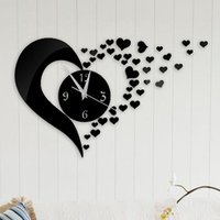 DIY Preciser Mirror Wall Sticker Clock For Art Living Room Bedroom Office Decor