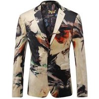 Medium Stretch Blazer Flower Print