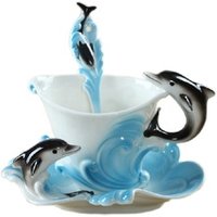 Hand Crafted Flower Shape Tea Cup Set