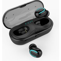 smart sport blue tooth headset stereo headphone ipx7 waterproof dual driver wireless handsfree earphone