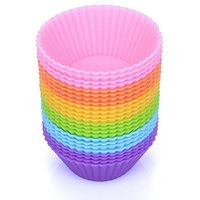 24 Pack Reusable custom Truffle Cups Non-stick Cupcake Baking Liners Muffin Molds Silicone Cupcake Baking Cups