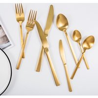 Titanium PVD Plated Stainless Steel Matte Cutlery
