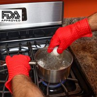 Cooking Heat Resistant Kitchen BBQ Grilling Silicone Gloves