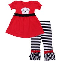 100% Cotton Football Jersey Ruffle Outfit