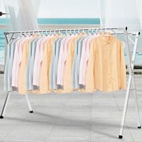 Household Heavy Duty Stand Adjustable Clothes Hanger Rack Hanging Telescopic Clothes Drying Rack Hanger Stand For Clothes