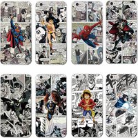 For iPhone 7 7Plus 6 6S 6Plus 5 5S Cartoons Marvel Batman Spider Man Wonder woman Captain America Soft Phone Case