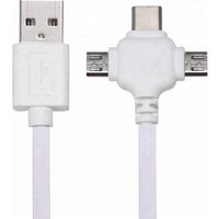 Kuncan Fast Charging 3 in 1 multi port smart phone usb cable charger for type C 2A usb a cable