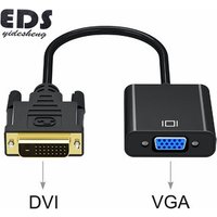 DVI Male to VGA Female Video Converter Adapter DVI 24+1 25 Pin DVI-D to VGA Adapter Cable for TV PS3 PS4 PC Display 1080