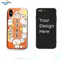 Maxshine custom printed phone case For iphone x TPU PC Phone Cover For iphone Embossed Phone Case