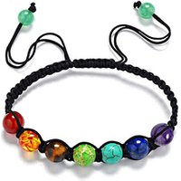 Adjustable wax rope bracelet 7 chakra healing bracelet for unisex