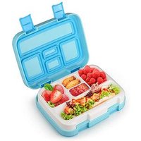 Lunch Box for Kids Bento Box Container Children with Spoon Super Leakproof 5-Compartment Durable BPA-Free Microwave Safe