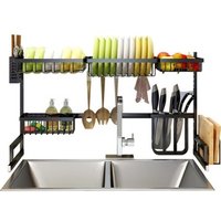 Dish Drying Rack Over the Sink - Large Dish Drainers for Kitchen Counter,Stainless Steel Drain Bowl Dish Rack Kitchen Sup