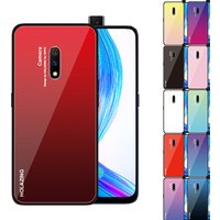 Crystal Gradient Tempered Glass Case for OPPO Realme X Lite Realm 3 Pro 1 Anti-Scratch Fingerprint Drop Cover