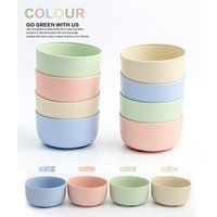 Japanese Style Microwaves Available Safe Biodegradable Unbreakable Plastic Bamboo Baby Food Bowl With Spoon